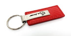 Leather Key Chain Rectangle with Carbon Fiber for Dodge SRT Vehicles (2015–2024)