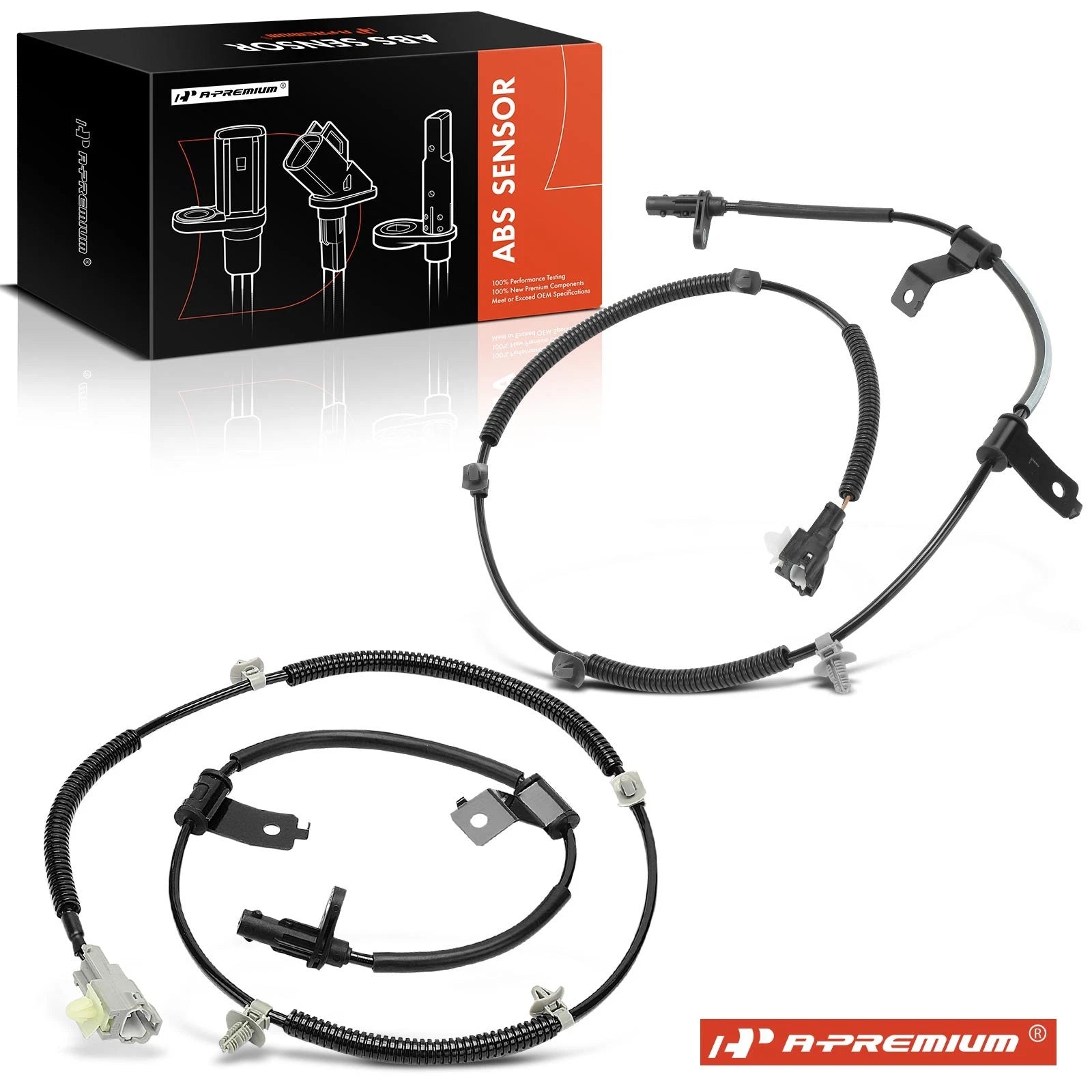 2X Rear ABS Wheel Speed Sensor for Kia Borrego (2009)