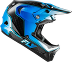 Fly Racing Werx R Flow Carbon Helmet Large for Adults (Black Blue White)