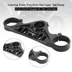 Lowering Triple Tree Front Upper Top Clamp for Ducati Panigale V4/V4S (2018–2022)
