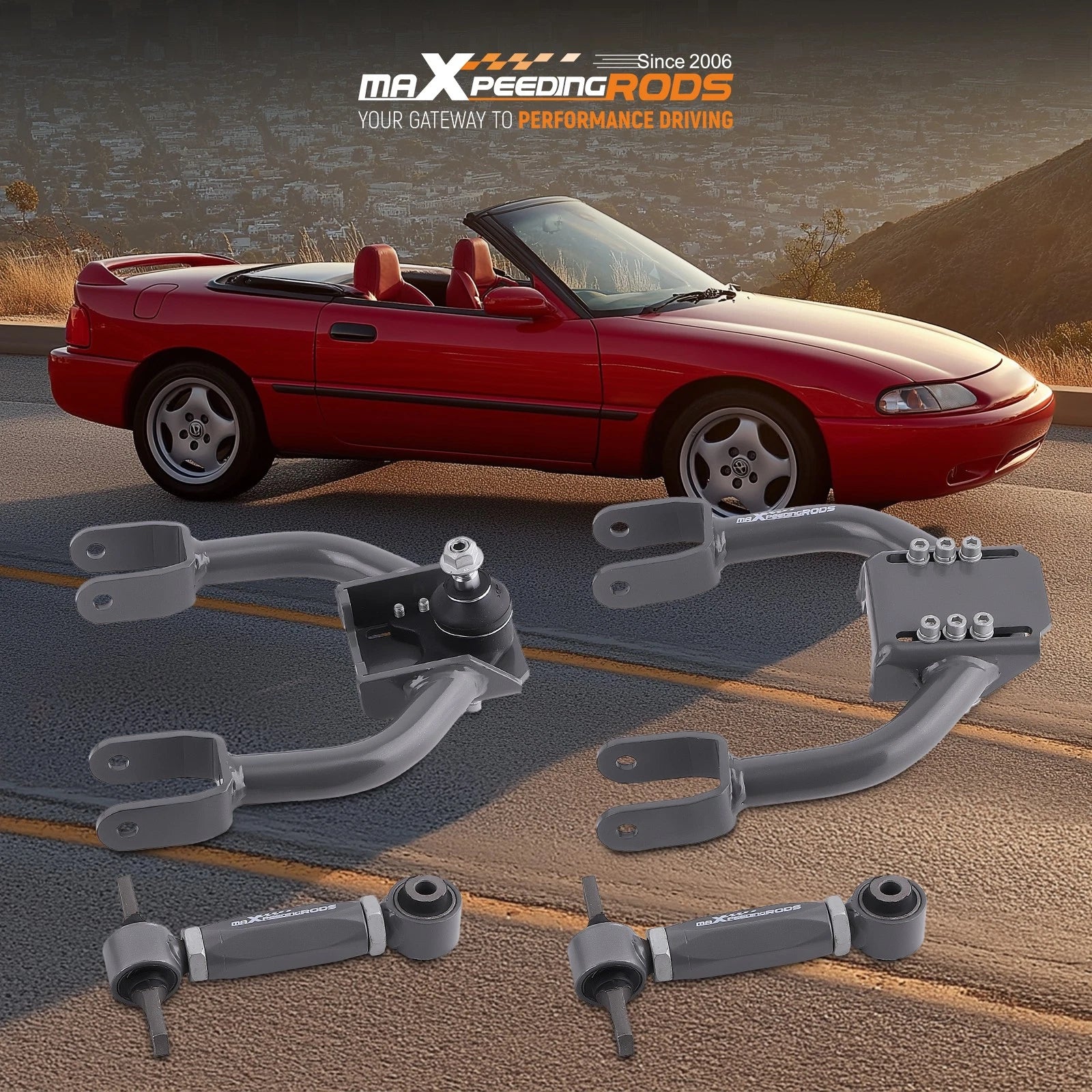 Front Upper Control Arm + Rear Camber Kit for Honda Civic/Acura Integra (1992–1995)