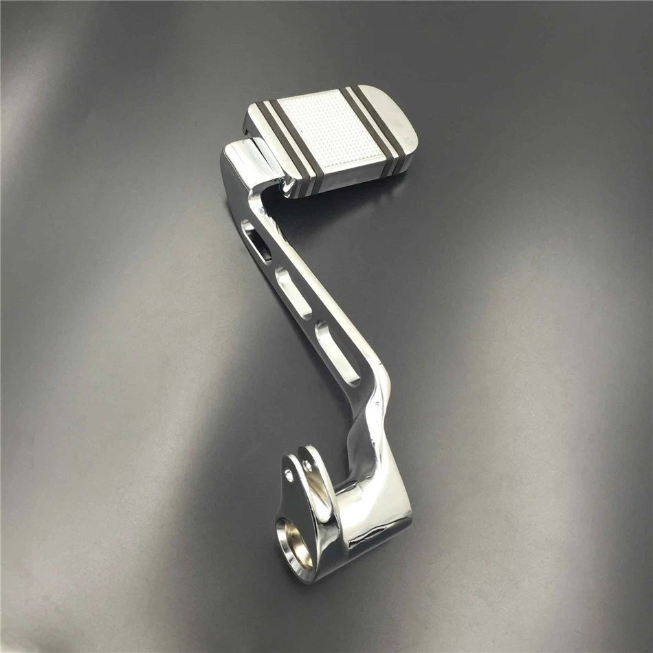Chrome 3-Hollow-out Rear Brake Lever w/ Pad for Harley Road King (2009–2023)