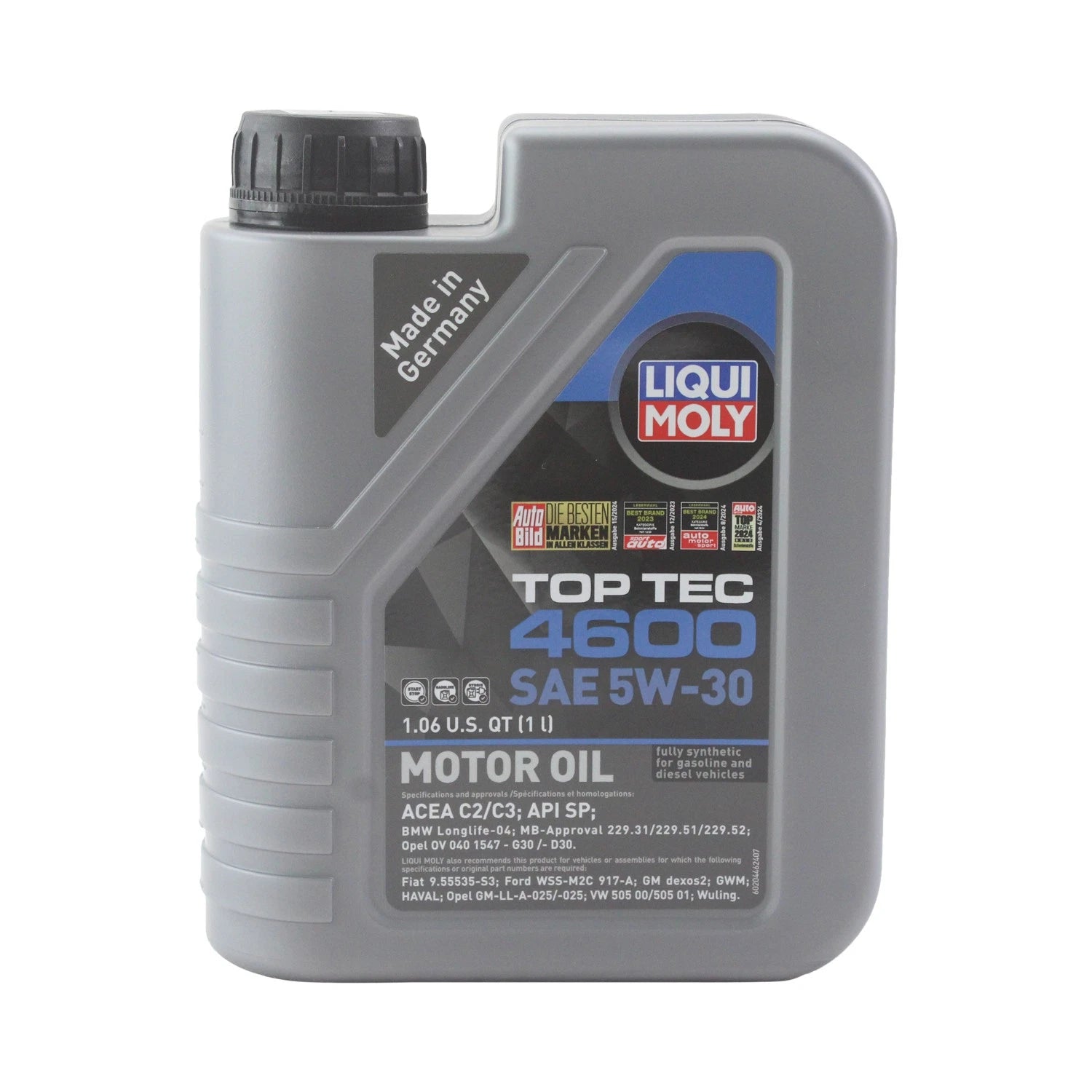 Set of 3 Liqui Moly Top Tec 4600 5W-30 Engine Motor Oil (1L each)