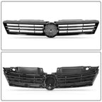 Front Upper Grille Assembly with Chrome Face for VW Jetta (2011-2014)