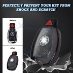 Smart Key Fob Holder Cover Chain for Mercedes-Benz C E S Class (2015-2024)