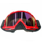 Tinted Red MX Goggles for Motocross Motorbike (Anti-Fog, UV Protection)