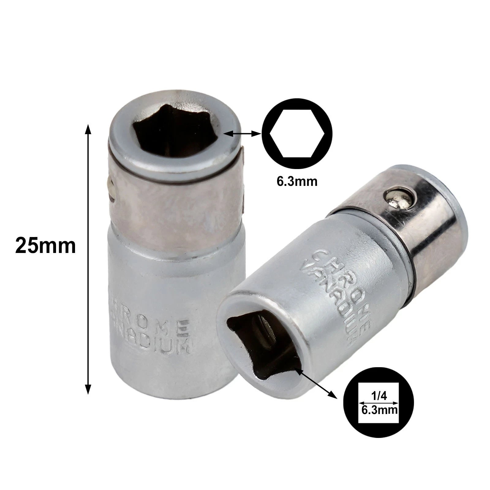 Hex Shank Converter for Screwdriver Holder Square Drive (Universal)