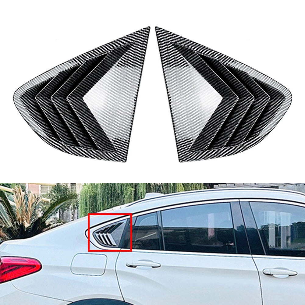 Carbon Fiber Rear Window Louver Shutter Cover Trim for BMW X4 F26 (2014–2018)