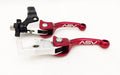 ASV F3 Shorty Front Brake Clutch Perch Levers Pair Red for Kawasaki KFX 450R (2008–2015)