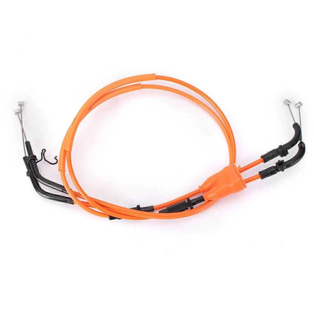 2X Throttle Cable Wire Line for Kawasaki Ninja ZX10R ZX-10R (2006–2007) ORANGE