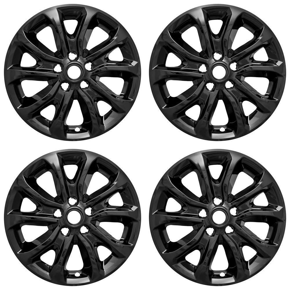 17' 5 V Spoke Gloss Black Wheel Skins for 2018-2021 Chevy Equinox LS