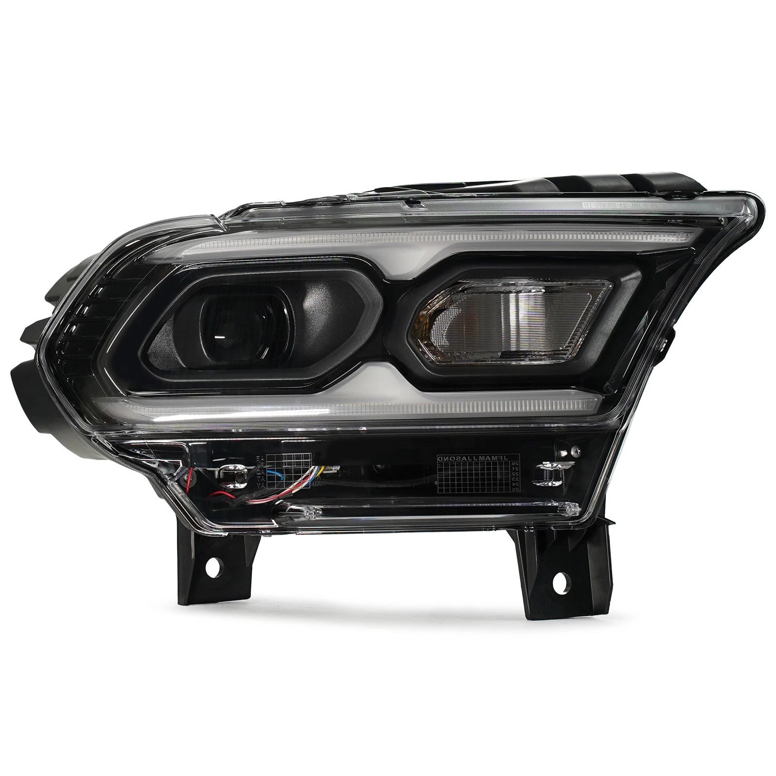 LED Headlight for Dodge Durango (2021–2024) - Black w/ Halogen Turn Signal