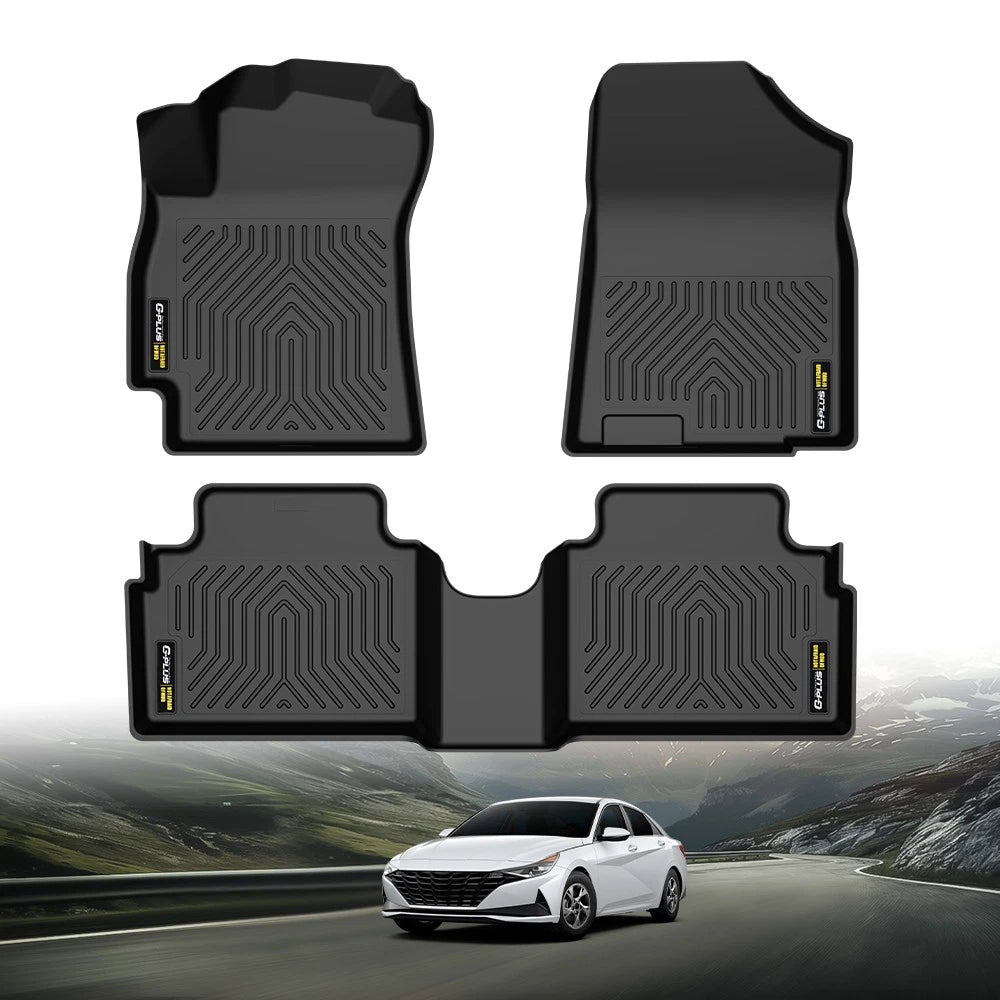 Set of TPE Floor Mats for Hyundai Elantra (2021–2025) All Weather Protection
