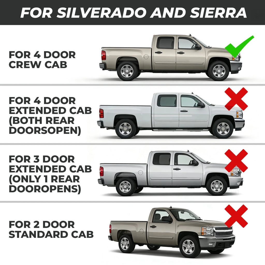 Rocker Panels for Chevrolet Silverado Sierra 1500 2500 3500 (1999-2007)