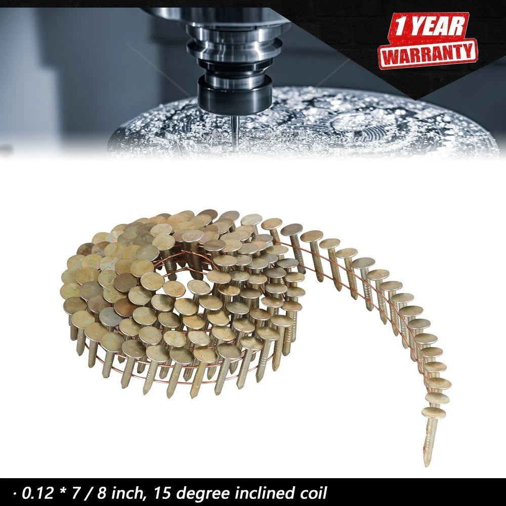 Set of 3600 Galvanized 15 Degree Roof Nails 7/8 Inch
