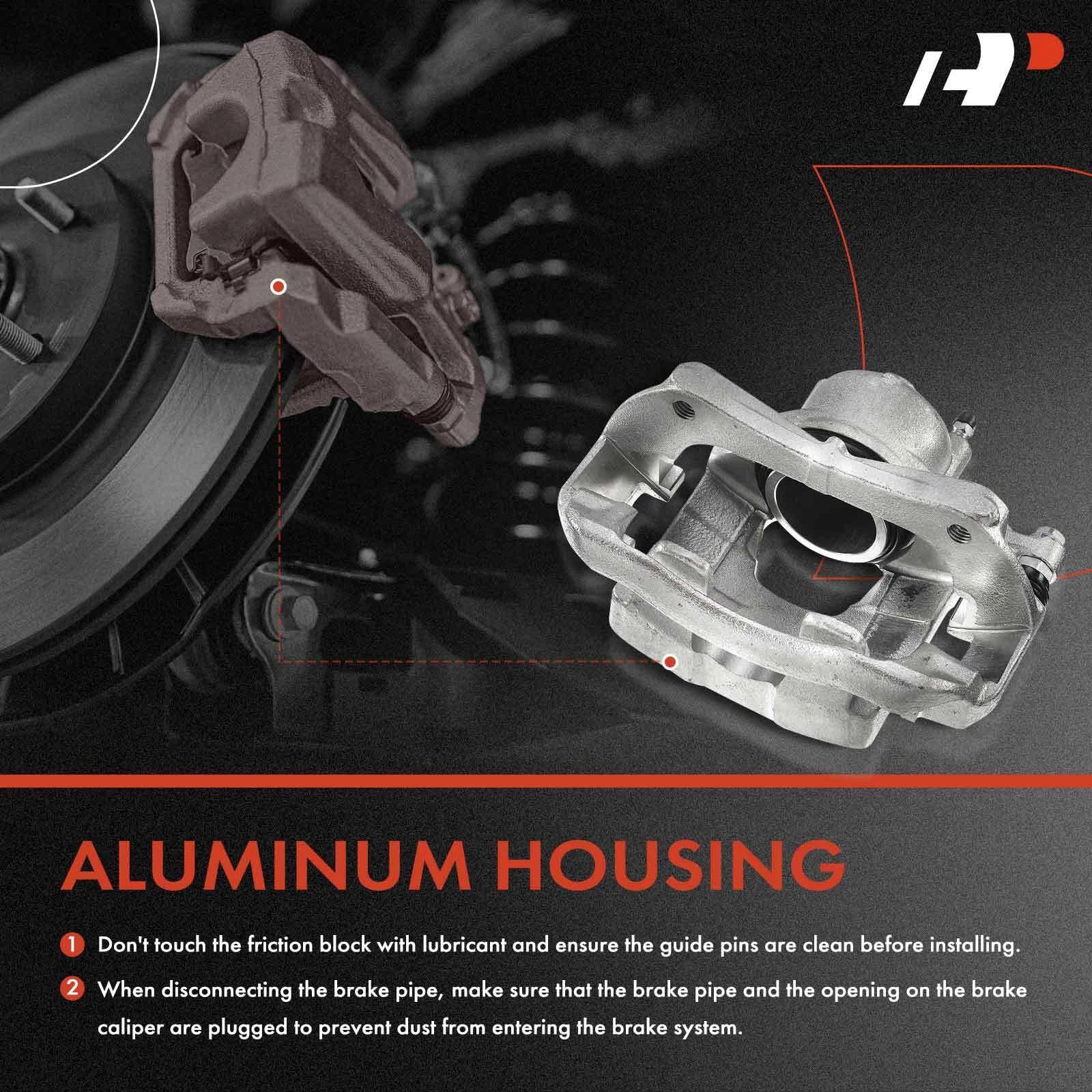 Pair Front Brake Caliper & Brake Pad for Chevrolet Cruze 2016–2019
