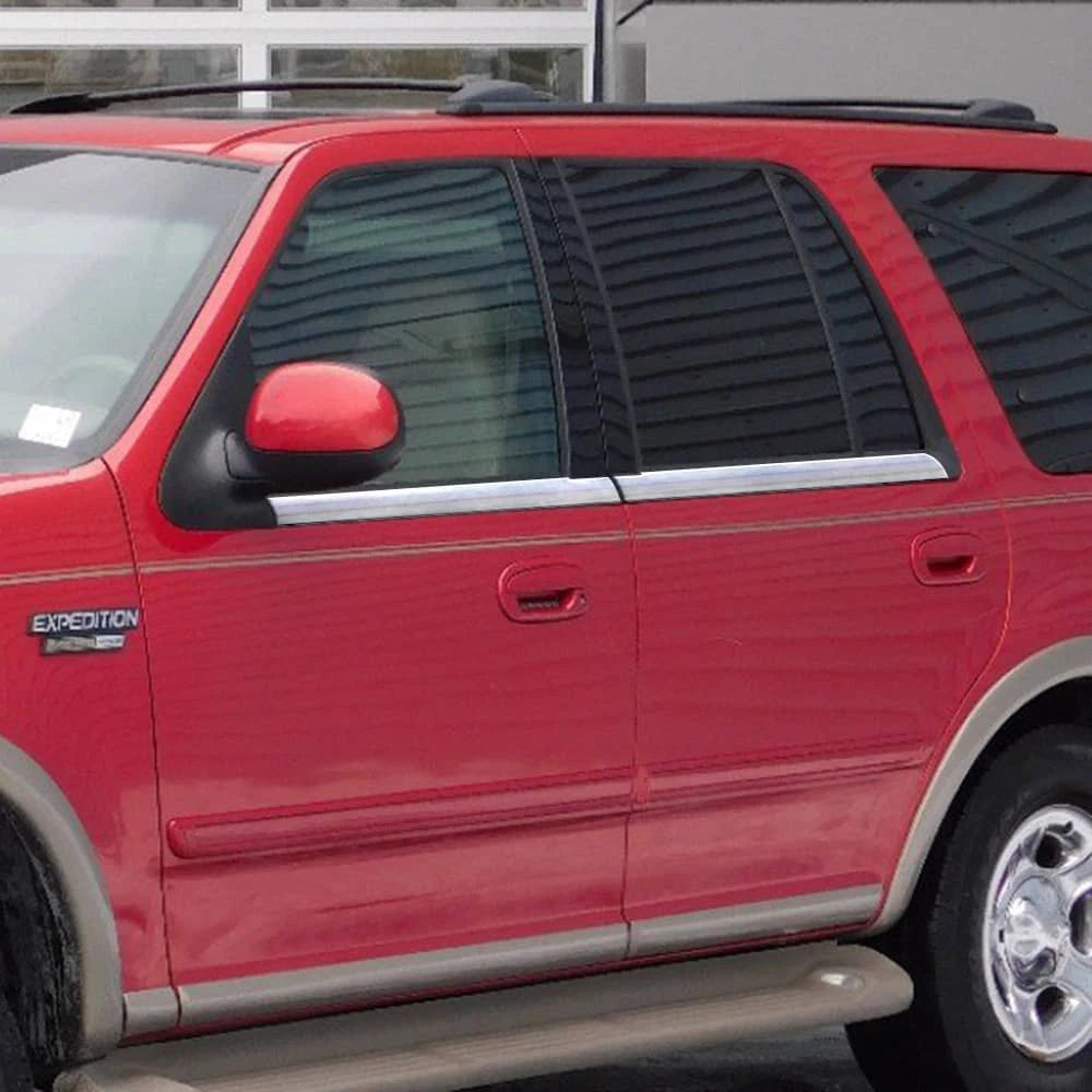 Window Sill Trim Accent Overlay Set Stainless Steel for Ford Expedition (1997–2002)