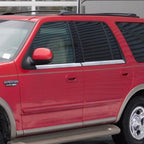 Window Sill Trim Accent Overlay Set Stainless Steel for Ford Expedition (1997–2002)