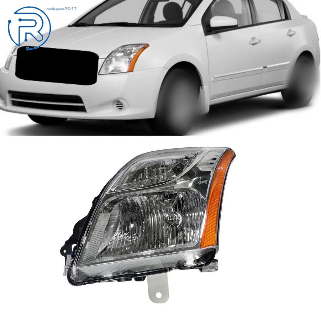Left Side Chrome Housing Halogen Headlight for Nissan Sentra (2010–2012)