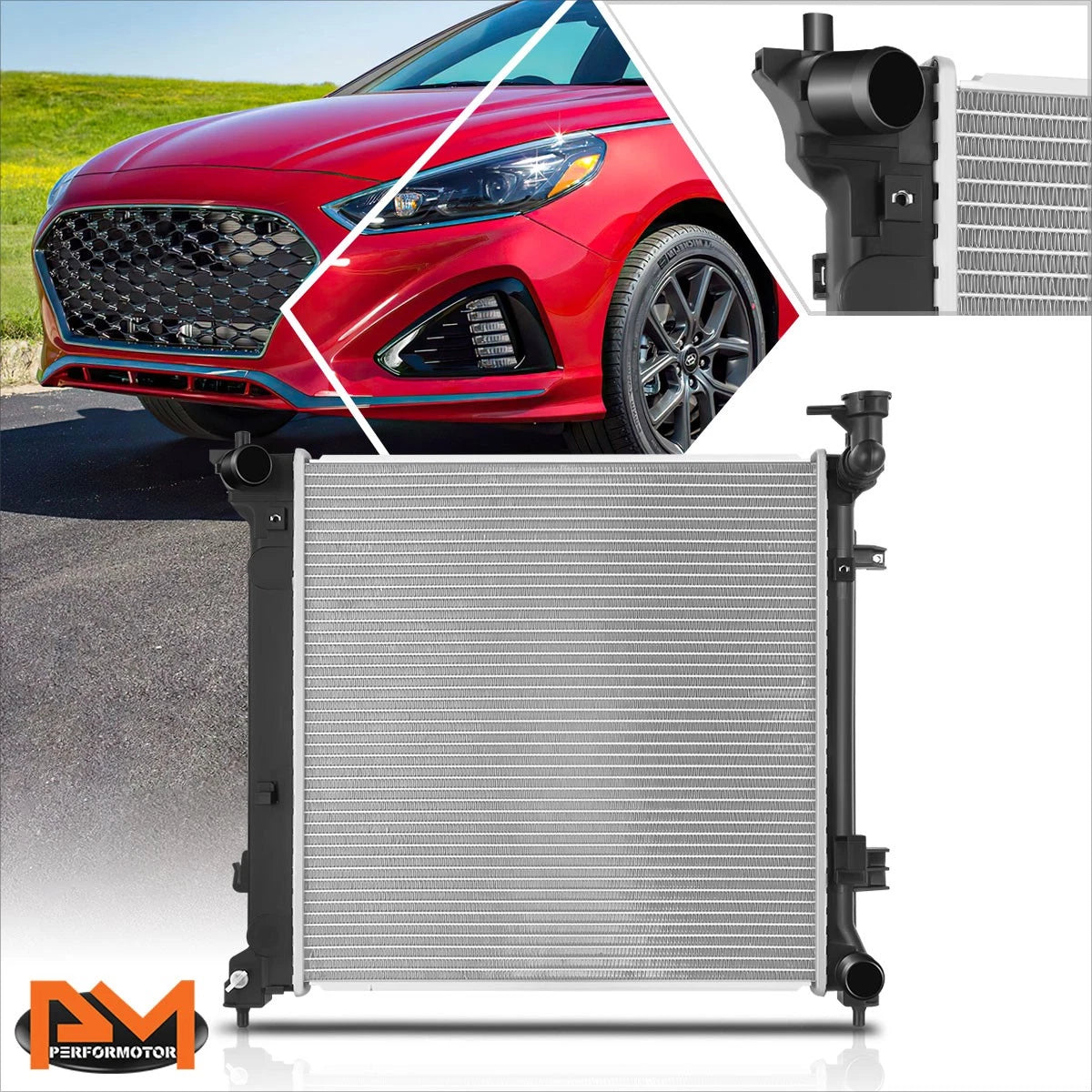 Aluminum Core Cooling Radiator for Hyundai Sonata 1.6L (2015–2018) DPI-13538
