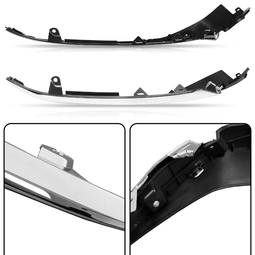 Set of 2 Chrome Headlight Molding Trim for Honda Accord (2021–2022)