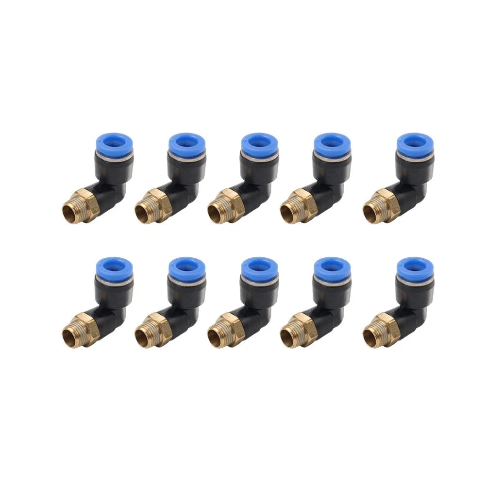 Set of 10 G 1/8" L Fitting Connector Tube 8mm Copper for Tire Changer