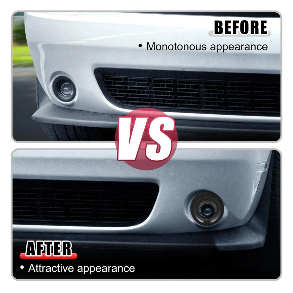 2 x Car ABS Front Fog Light Covers Trim for Dodge Challenger (2015-2020) Black