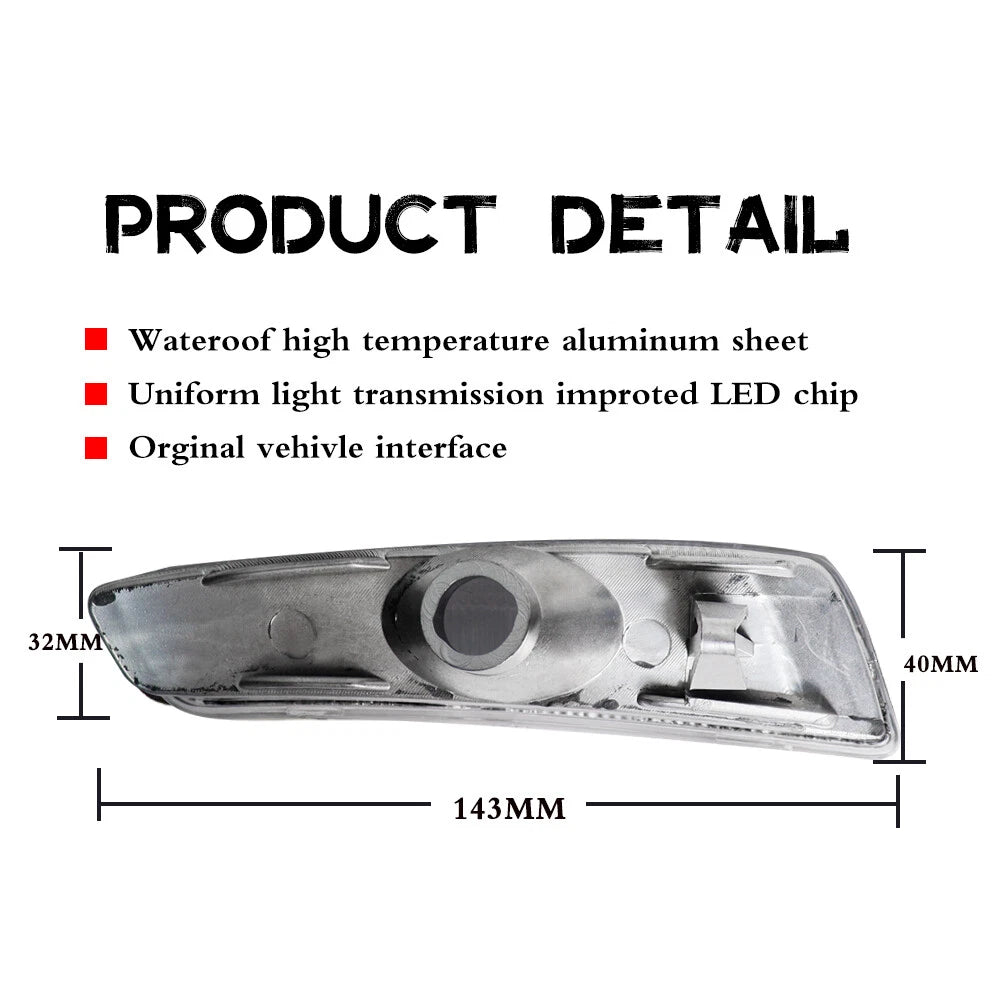 Clear Front Bumper Side Markers for Pontiac G8 GT GXP (2008–2009)