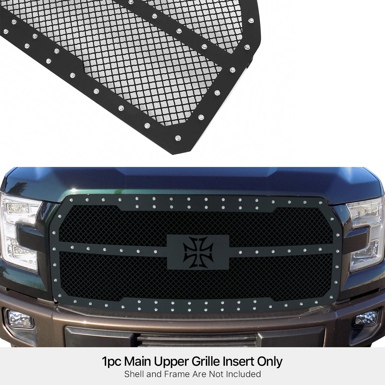 Carbon Black Mesh Grille Insert for Ford F-150 (2015-2017)