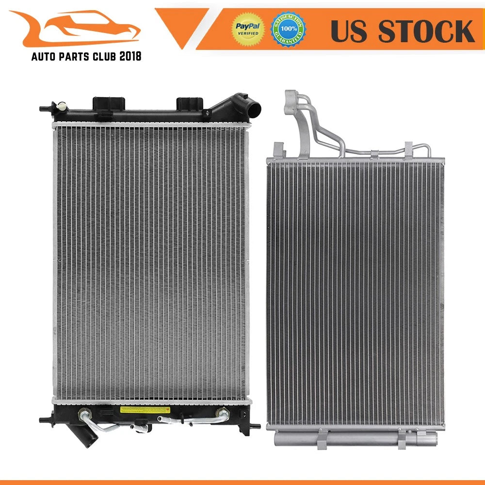 Radiator and AC Condenser for Kia Soul (2014–2016) Aluminum
