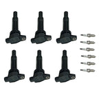Set of 6 Ignition Coils & 6 Iridium Spark Plugs for Hyundai Santa Fe (2007–2009)