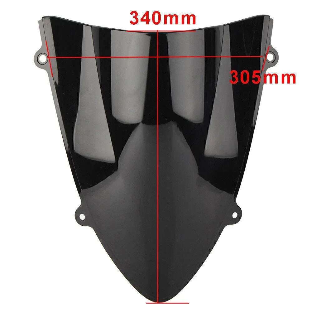 Double Bubble Windshield for Kawasaki Ninja 250R EX250 (2008-2012) Black