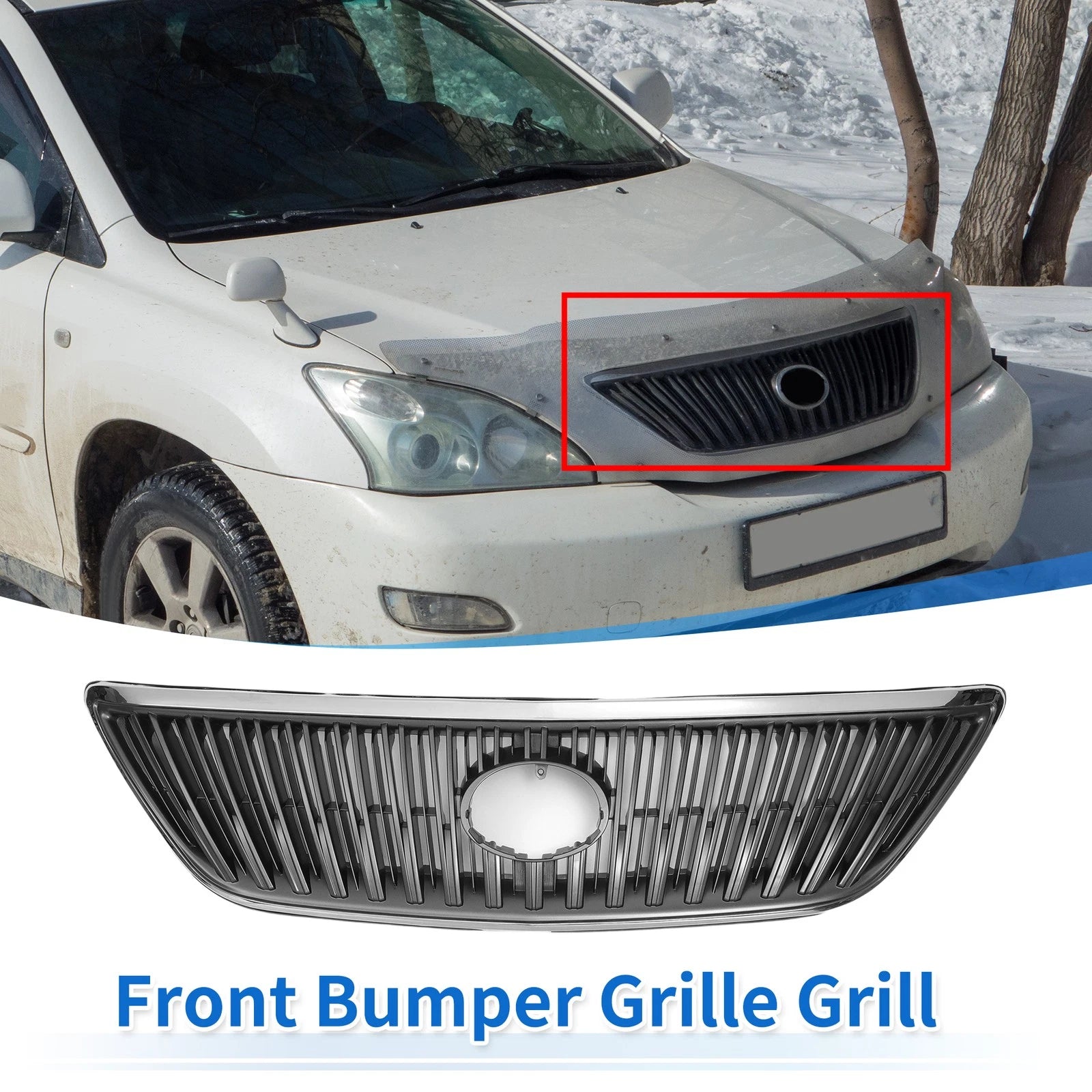 Front Upper Hood Bumper Grille for Lexus RX 330 (2004–2006)