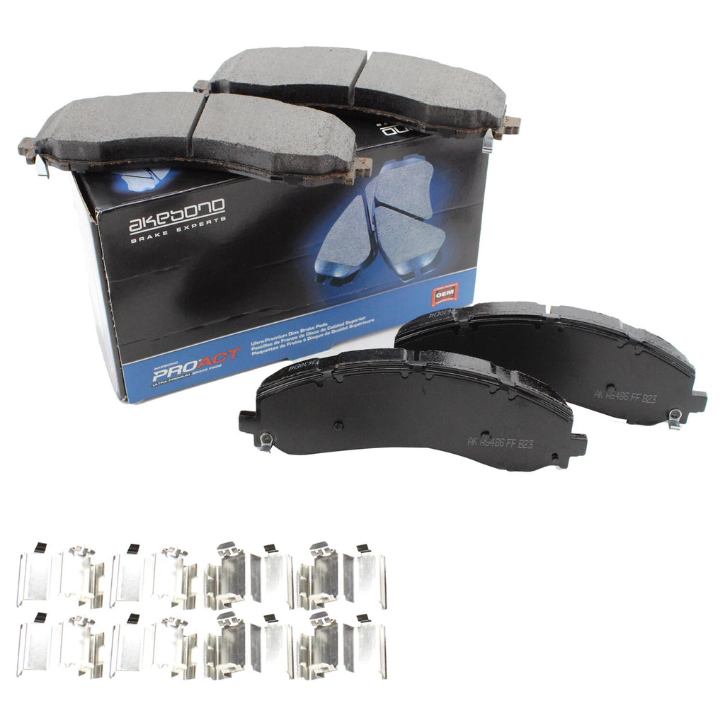 Set of 4 Akebono ProACT Front Ceramic Brake Pads for Dodge Ram 2500 3500 (2019–2022)