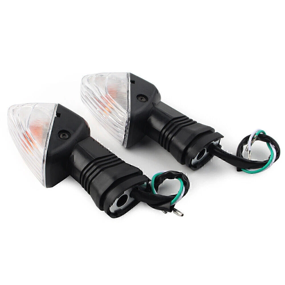 2X White Motor Rear Turn Signal Lights for Kawasaki Ninja ZX-6R ZX-6RR (2000–2009)