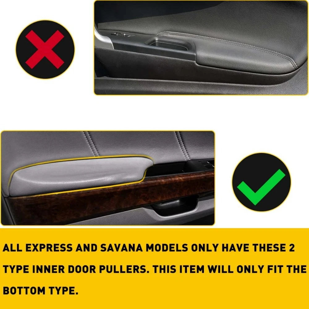 Set of 2 Door Panel Armrests for Honda Accord (2008–2012) Leather