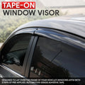 4-Piece Side Window Visors for Toyota Venza (2021–2024) - Black 3M Tape