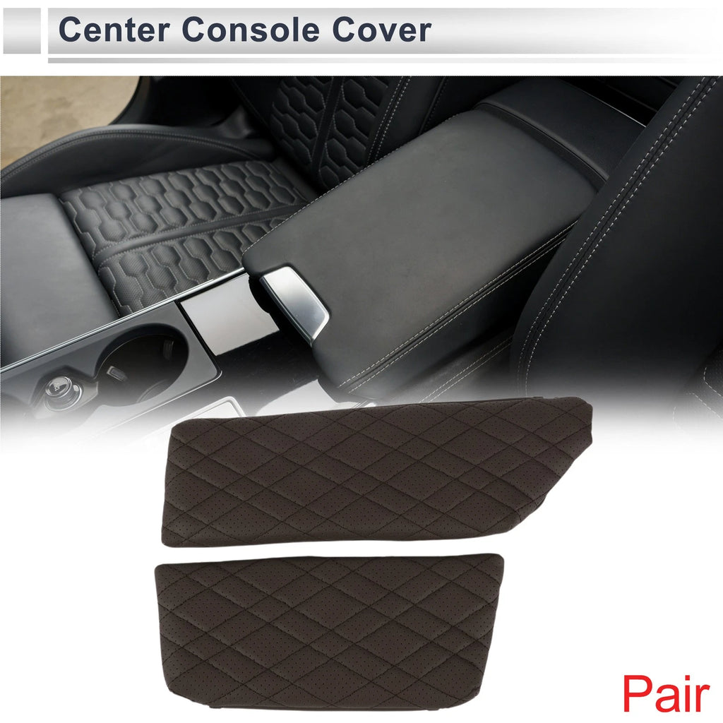 Center Console Cover with Storage Bag for BMW 5 Series (2011–2017) Deep Brown