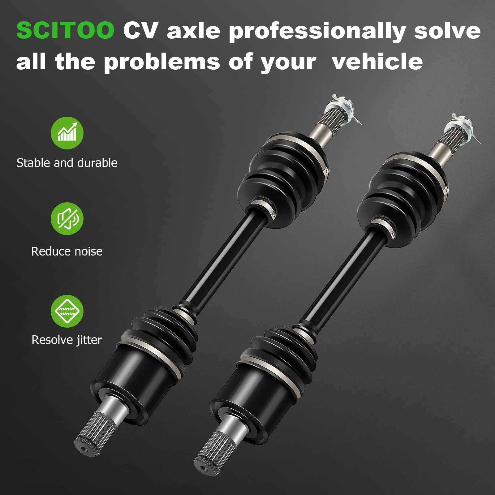 Set of 2 CV Axle Half Shafts for Kawasaki Brute Force 750 (2005–2023)