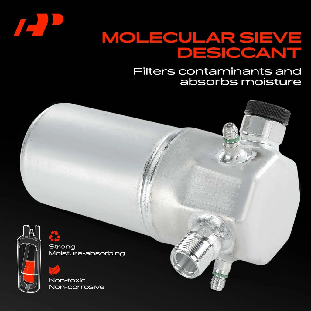 Aluminum AC Receiver Drier for Pontiac Fiero (1985–1988)