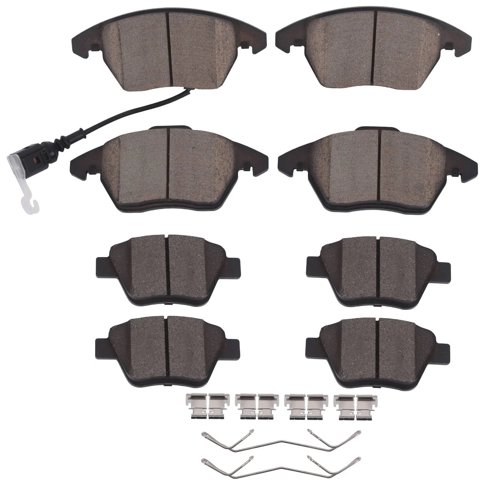 Set of 4 Ceramic Brake Pads for VW Jetta Golf Beetle Audi A3 (2006–2016)