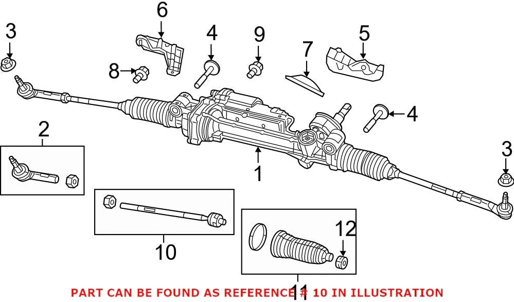 Front Inner Steering Tie Rod End for Dodge Charger Challenger (2011–2023)