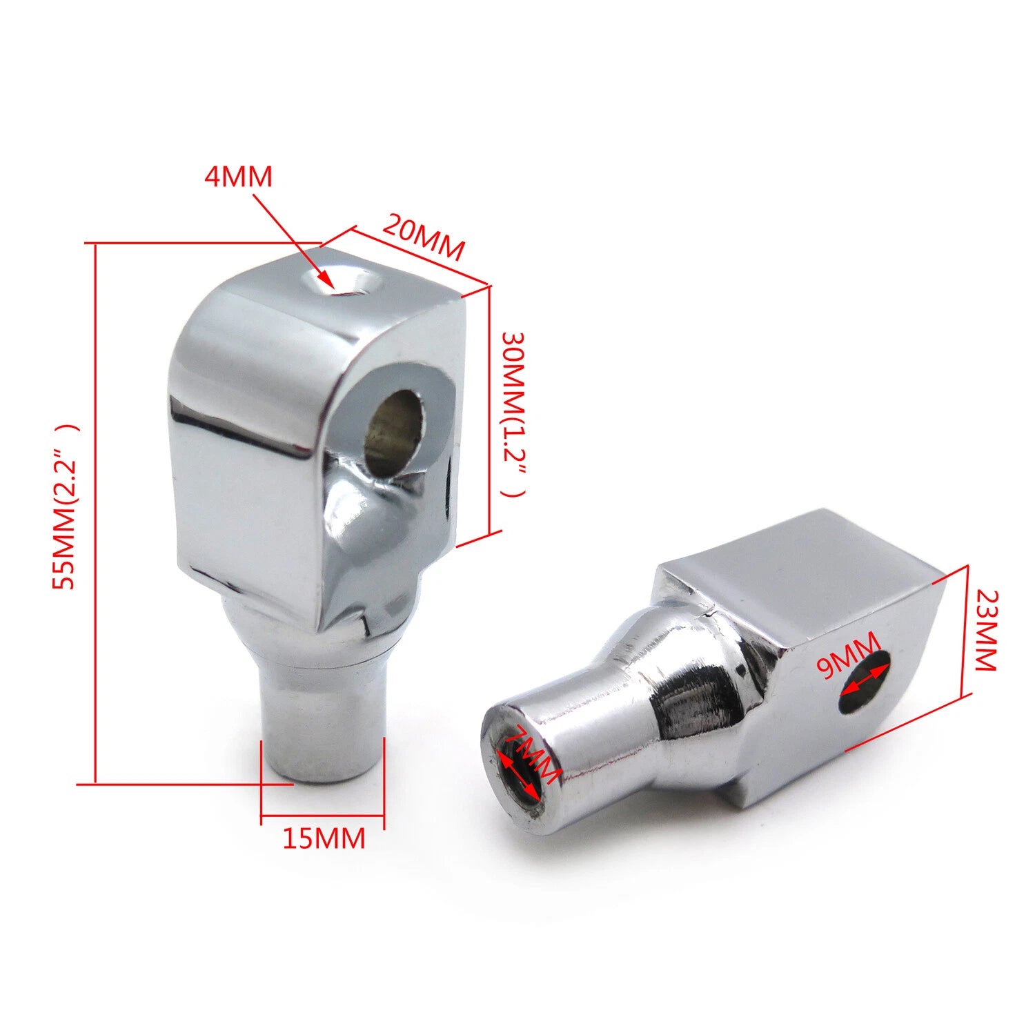Chrome Foot Pegs Adapter for Yamaha Road Star (1999–2006)