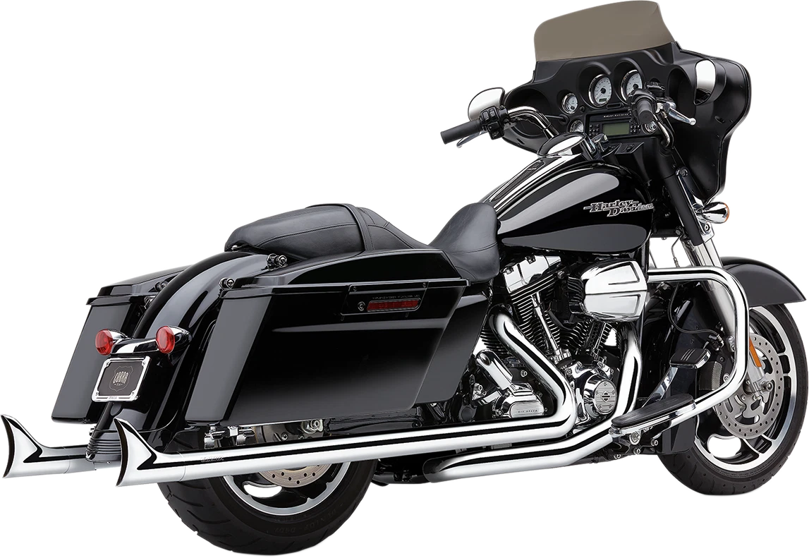 Cobra Dual Speedster Exhaust for Harley Touring (2017–2019) Chrome Fishtail