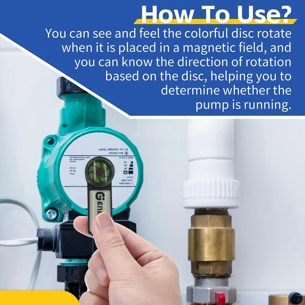 Portable Magnetic Disc Tester for Solenoid Valve and Pump Motor Rotation