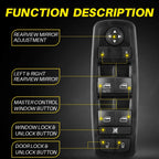 Left Front Master Door Window Switch for Dodge Journey (2017-2019)