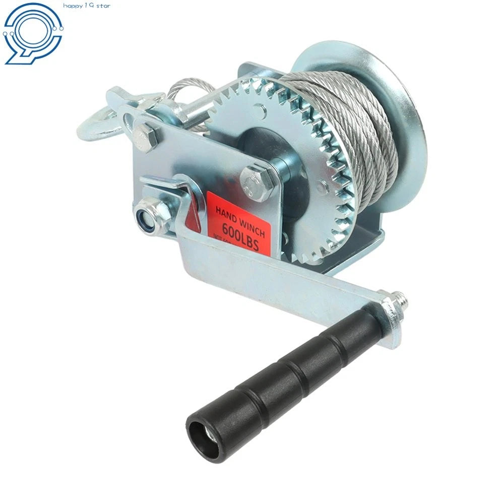 Heavy Duty Hand Winch 600 lbs for ATV Trailer