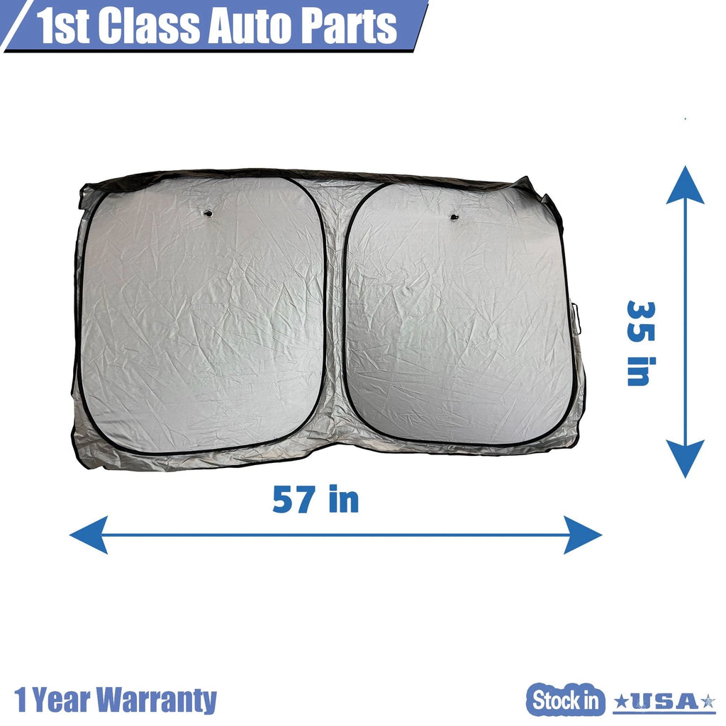 Foldable Windshield Sun Shade for Universal Fit (57" x 35")