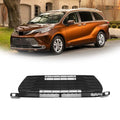 Front Bumper Grille for Toyota Sienna (2021-2023) Matte Black Chrome