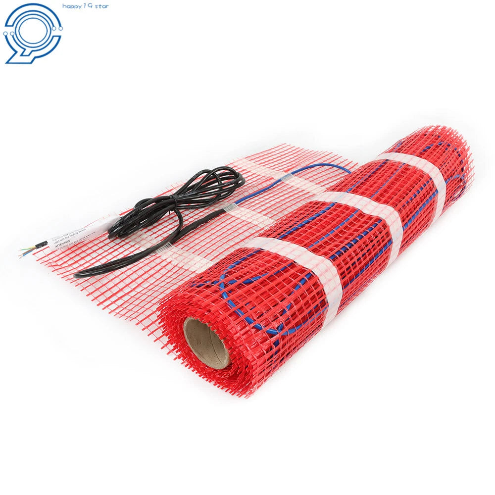 Electric Radiant Floor Heat Mat with Thermostat for 120V Systems (10 sqft)